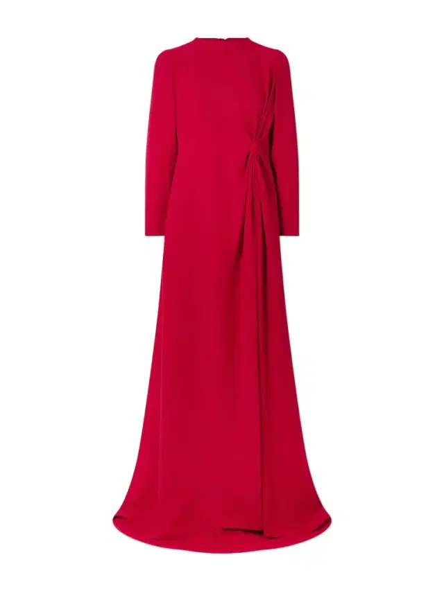 Open-back Gathered Silk-cady Gown Open-back Gathered Silk-cady Gown