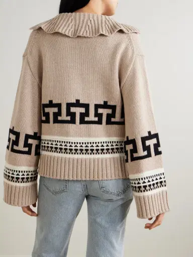 Simkhai O'reilly Intarsia Wool And Cashmere-blend Sweater | Thumbnail 3 Simkhai O'reilly Intarsia Wool And Cashmere-blend Sweater | Thumbnail 3