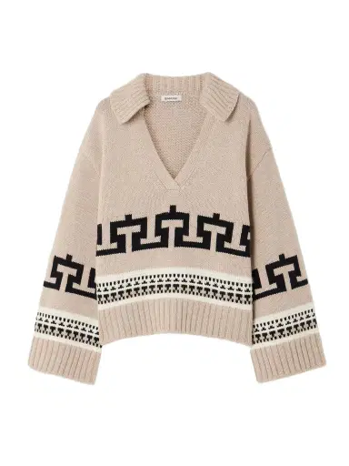 Simkhai O'reilly Intarsia Wool And Cashmere-blend Sweater | Thumbnail 1 Simkhai O'reilly Intarsia Wool And Cashmere-blend Sweater | Thumbnail 1