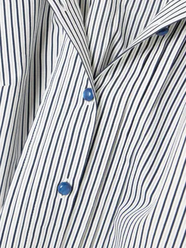 Loretta Caponi Anastasia Lace-trimmed Striped Cotton-blend Blouse | Thumbnail 4 Loretta Caponi Anastasia Lace-trimmed Striped Cotton-blend Blouse | Thumbnail 4