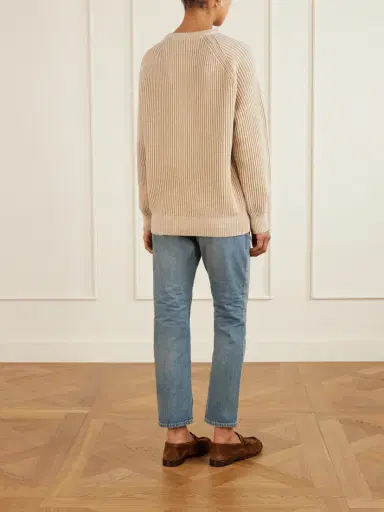 Saint Laurent Ribbed-knit Cotton Sweater | Thumbnail 4 Saint Laurent Ribbed-knit Cotton Sweater | Thumbnail 4