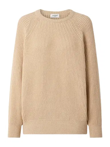 Saint Laurent Ribbed-knit Cotton Sweater | Thumbnail 1 Saint Laurent Ribbed-knit Cotton Sweater | Thumbnail 1
