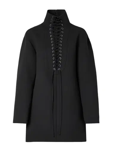 Khaite Lee Lace-up Crepe Mini Dress | Thumbnail 1 Khaite Lee Lace-up Crepe Mini Dress | Thumbnail 1