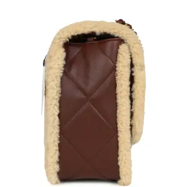 Chanel Chanel Large Shearling Flap Bag Dark Brown Lambskin and Beige Shearling Brushed Gold Hardware | Thumbnail 3 Chanel Chanel Large Shearling Flap Bag Dark Brown Lambskin and Beige Shearling Brushed Gold Hardware | Thumbnail 3