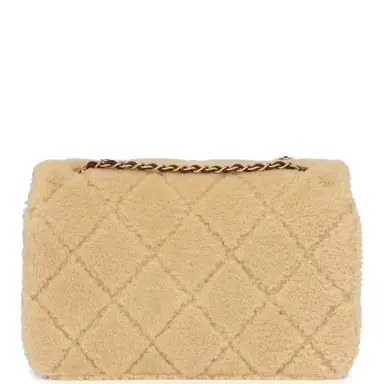 Chanel Chanel Large Shearling Flap Bag Dark Brown Lambskin and Beige Shearling Brushed Gold Hardware | Thumbnail 4 Chanel Chanel Large Shearling Flap Bag Dark Brown Lambskin and Beige Shearling Brushed Gold Hardware | Thumbnail 4