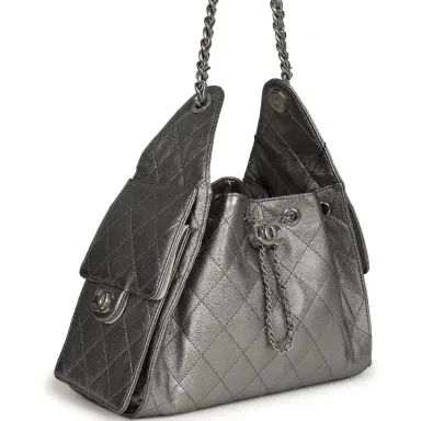 Chanel Chanel Small 25 Hobo Bag Metallic Anthracite Caviar Silver Hardware | Thumbnail 2 Chanel Chanel Small 25 Hobo Bag Metallic Anthracite Caviar Silver Hardware | Thumbnail 2