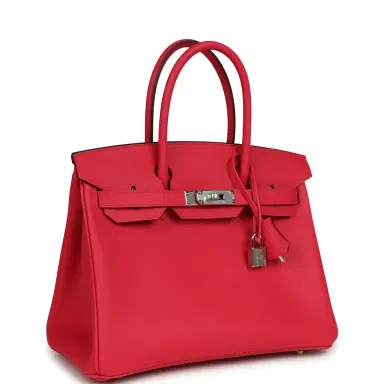 HERMÈS Hermes Birkin 30 Rose Extreme Epsom Palladium Hardware | Thumbnail 2 HERMÈS Hermes Birkin 30 Rose Extreme Epsom Palladium Hardware | Thumbnail 2