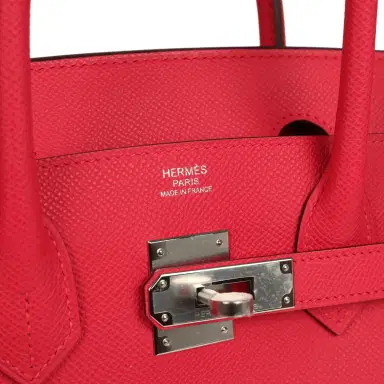 HERMÈS Hermes Birkin 30 Rose Extreme Epsom Palladium Hardware | Thumbnail 7 HERMÈS Hermes Birkin 30 Rose Extreme Epsom Palladium Hardware | Thumbnail 7