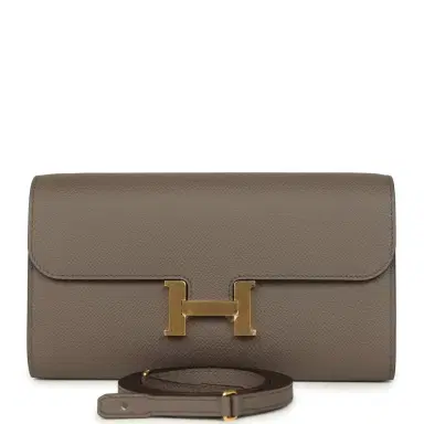 HERMÈS Hermes Constance Wallet To Go Etain Epsom Gold Hardware | Thumbnail 1 HERMÈS Hermes Constance Wallet To Go Etain Epsom Gold Hardware | Thumbnail 1
