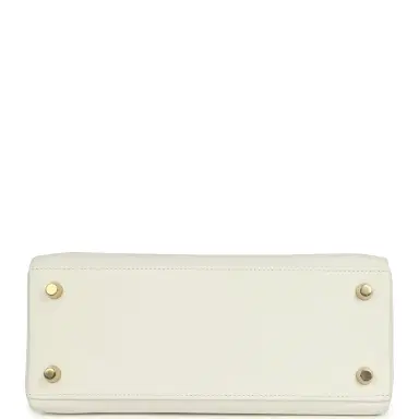 HERMÈS Hermes Kelly Retourne 25 New White Swift Gold Hardware | Thumbnail 6 HERMÈS Hermes Kelly Retourne 25 New White Swift Gold Hardware | Thumbnail 6