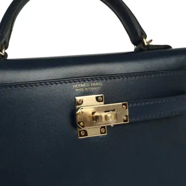 HERMÈS Hermes Kelly Sellier 20 Bleu Abysse Box Permabrass Hardware | Thumbnail 7 HERMÈS Hermes Kelly Sellier 20 Bleu Abysse Box Permabrass Hardware | Thumbnail 7