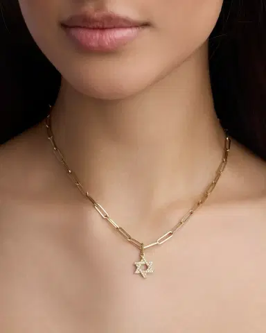 Jennifer Fisher Star of David Charm with Pavé White Diamonds | Thumbnail 2 Jennifer Fisher Star of David Charm with Pavé White Diamonds | Thumbnail 2