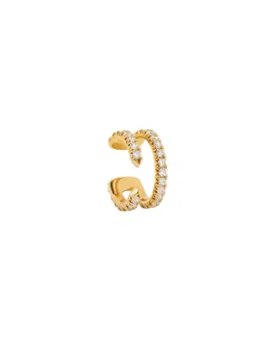 Jennifer Fisher Pin Ear Cuff with Pave White Diamonds in 18K Yellow Gold | Thumbnail 1 Jennifer Fisher Pin Ear Cuff with Pave White Diamonds in 18K Yellow Gold | Thumbnail 1
