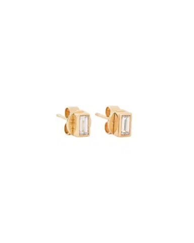 Jennifer Fisher Baguette Diamond Stud Earring in 18K Yellow Gold | Thumbnail 1 Jennifer Fisher Baguette Diamond Stud Earring in 18K Yellow Gold | Thumbnail 1