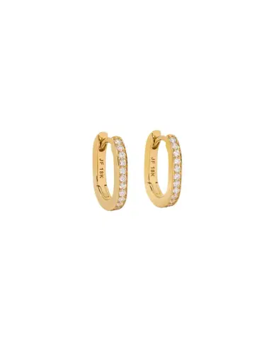 Jennifer Fisher 18k Link Huggie with Pavé Diamonds | Thumbnail 1 Jennifer Fisher 18k Link Huggie with Pavé Diamonds | Thumbnail 1