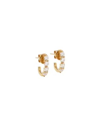 Jennifer Fisher Floating Four Diamond Huggies | Thumbnail 1 Jennifer Fisher Floating Four Diamond Huggies | Thumbnail 1