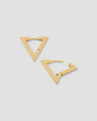 Jennifer Fisher 18k Triangle Huggie | Thumbnail 2 Jennifer Fisher 18k Triangle Huggie | Thumbnail 2