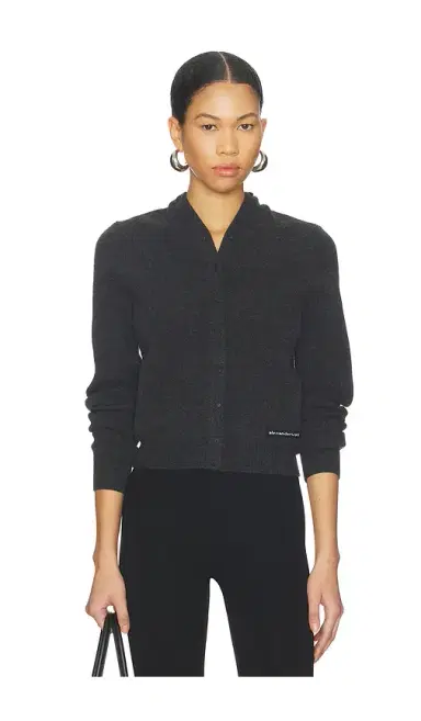 Alexander Wang Knit Logo Cardigan | Thumbnail 1 Alexander Wang Knit Logo Cardigan | Thumbnail 1