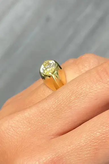 RARE COLORS BY NAMDAR Yellow Diamond Bezel Ring | Thumbnail 3 RARE COLORS BY NAMDAR Yellow Diamond Bezel Ring | Thumbnail 3