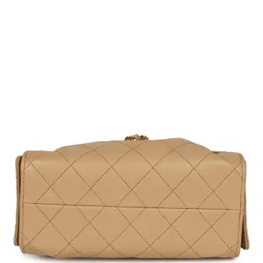 Chanel Chanel Mini 25 Hobo Bag Beige Caviar Antique Gold Hardware | Thumbnail 6 Chanel Chanel Mini 25 Hobo Bag Beige Caviar Antique Gold Hardware | Thumbnail 6