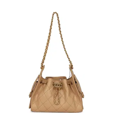 Chanel Chanel Mini 25 Hobo Bag Beige Caviar Antique Gold Hardware | Thumbnail 7 Chanel Chanel Mini 25 Hobo Bag Beige Caviar Antique Gold Hardware | Thumbnail 7