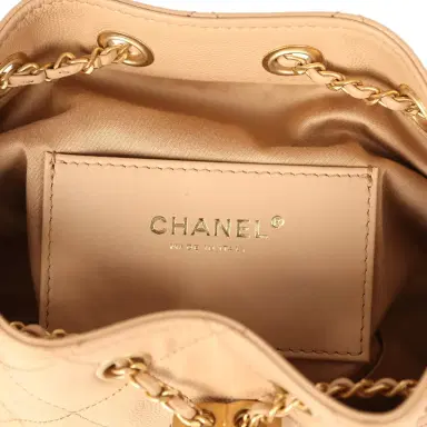 Chanel Chanel Mini 25 Hobo Bag Beige Caviar Antique Gold Hardware | Thumbnail 9 Chanel Chanel Mini 25 Hobo Bag Beige Caviar Antique Gold Hardware | Thumbnail 9