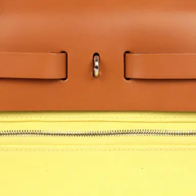 HERMÈS Hermes Herbag Zip PM 31 Jaune Citron Toile H Canvas and Fauve Vache Hunter Palladium Hardware | Thumbnail 9 HERMÈS Hermes Herbag Zip PM 31 Jaune Citron Toile H Canvas and Fauve Vache Hunter Palladium Hardware | Thumbnail 9