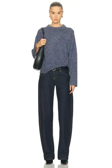 The Elder Statesman Zuma Marl Crewneck Sweater | Thumbnail 4 The Elder Statesman Zuma Marl Crewneck Sweater | Thumbnail 4