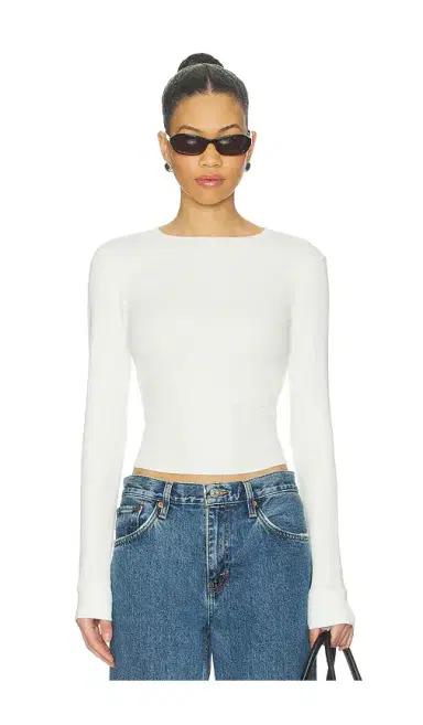 RE/DONE Baby Waffle Long Sleeve Top | Thumbnail 1 RE/DONE Baby Waffle Long Sleeve Top | Thumbnail 1