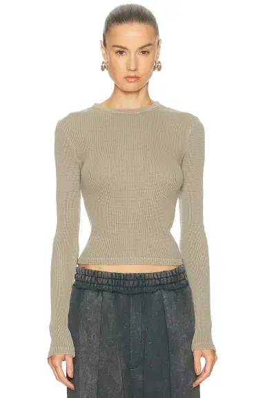 Citizens of Humanity Pillar Waffle Crewneck Top | Thumbnail 3 Citizens of Humanity Pillar Waffle Crewneck Top | Thumbnail 3