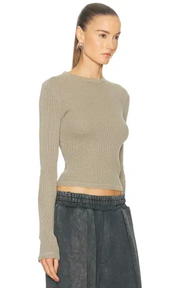 Citizens of Humanity Pillar Waffle Crewneck Top | Thumbnail 4 Citizens of Humanity Pillar Waffle Crewneck Top | Thumbnail 4