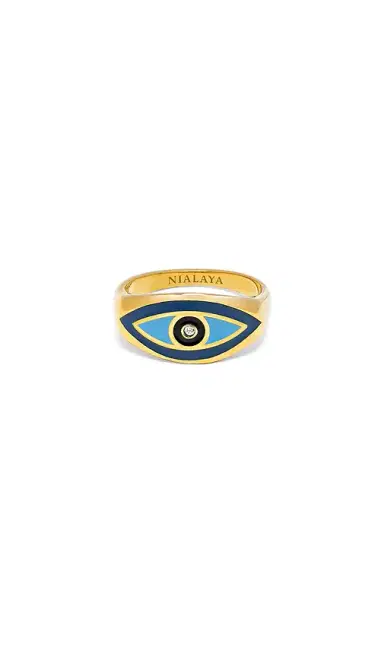 Nialaya Evil Eye Ring | Thumbnail 1 Nialaya Evil Eye Ring | Thumbnail 1