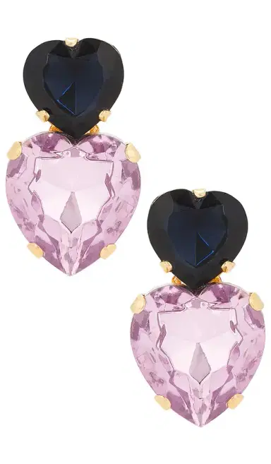 Anton Heunis Omega Clasp Double Heart Stud Earrings | Thumbnail 1 Anton Heunis Omega Clasp Double Heart Stud Earrings | Thumbnail 1