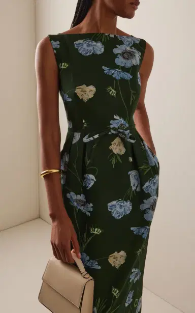 Erdem Floral Faille Cotton-Blend Midi Dress | Thumbnail 2 Erdem Floral Faille Cotton-Blend Midi Dress | Thumbnail 2