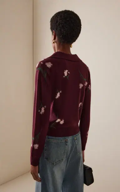 Erdem Merino Floral-Knit Wool-Blend Sweater | Thumbnail 4 Erdem Merino Floral-Knit Wool-Blend Sweater | Thumbnail 4