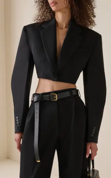Givenchy Cropped Cocoon Tuxedo Jacket | Thumbnail 2 Givenchy Cropped Cocoon Tuxedo Jacket | Thumbnail 2