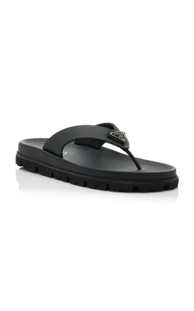 Prada Rubber Thong Sandals | Thumbnail 4 Prada Rubber Thong Sandals | Thumbnail 4