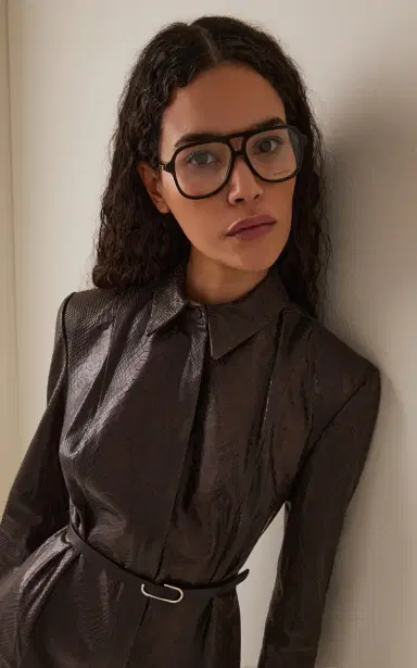 Bottega Veneta Aviator-Frame Acetate Glasses | Thumbnail 2 Bottega Veneta Aviator-Frame Acetate Glasses | Thumbnail 2