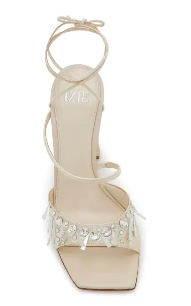 IZIE Arno Embellished Satin Sandals | Thumbnail 3 IZIE Arno Embellished Satin Sandals | Thumbnail 3