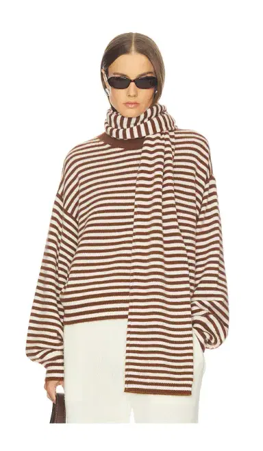 SRG Waldo Striped Cashmere Sweater & Scarf | Thumbnail 1 SRG Waldo Striped Cashmere Sweater & Scarf | Thumbnail 1