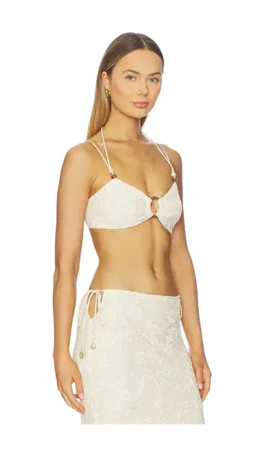 Kulani Kinis Lace Tie Crop Top | Thumbnail 2 Kulani Kinis Lace Tie Crop Top | Thumbnail 2