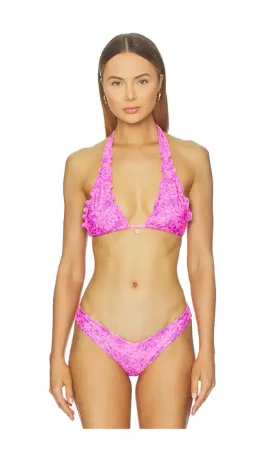 Kulani Kinis Lettuce Edge Halter Bikini Top | Thumbnail 1 Kulani Kinis Lettuce Edge Halter Bikini Top | Thumbnail 1