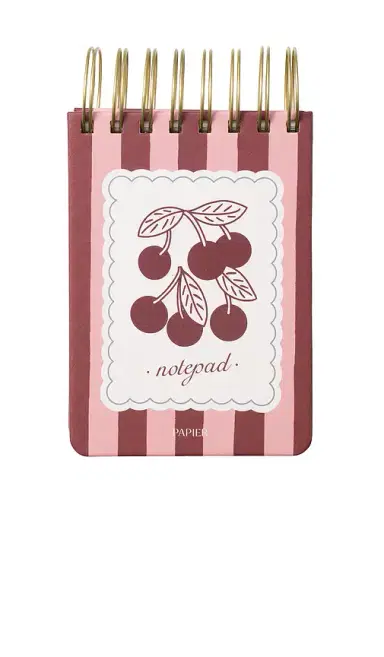 Papier Very Cherry Spiral Notepad | Thumbnail 1 Papier Very Cherry Spiral Notepad | Thumbnail 1