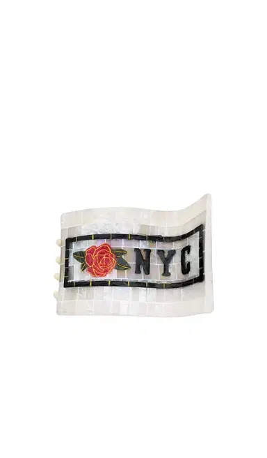 Solar Eclipse Hand-Painted NYC Subway Heart Hair Lay Down Claw Hair Clip | Thumbnail 1 Solar Eclipse Hand-Painted NYC Subway Heart Hair Lay Down Claw Hair Clip | Thumbnail 1