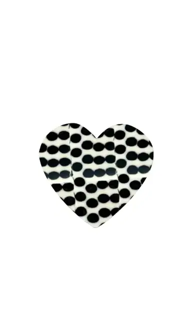 Solar Eclipse Hand-Painted Polka Dot Heart Claw Hair Clip | Thumbnail 1 Solar Eclipse Hand-Painted Polka Dot Heart Claw Hair Clip | Thumbnail 1