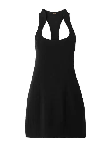 Cult Gaia Paneled Woven Halterneck Mini Dress | Thumbnail 1 Cult Gaia Paneled Woven Halterneck Mini Dress | Thumbnail 1