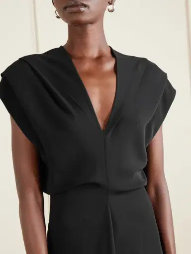 Co Banana Cut Shift Satin-jersey Midi Dress | Thumbnail 4 Co Banana Cut Shift Satin-jersey Midi Dress | Thumbnail 4