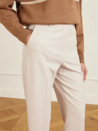 Loro Piana Dermot Cropped Wool And Cashmere-blend Flannel Straight-leg Pants | Thumbnail 5 Loro Piana Dermot Cropped Wool And Cashmere-blend Flannel Straight-leg Pants | Thumbnail 5