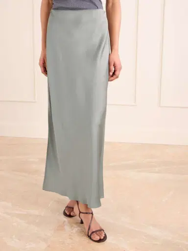 Brunello Cucinelli Satin Midi Skirt | Thumbnail 3 Brunello Cucinelli Satin Midi Skirt | Thumbnail 3