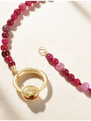 Marla Aaron Flower Musgrave Lock 14-karat Gold, Ruby And Spinel Necklace | Thumbnail 3 Marla Aaron Flower Musgrave Lock 14-karat Gold, Ruby And Spinel Necklace | Thumbnail 3